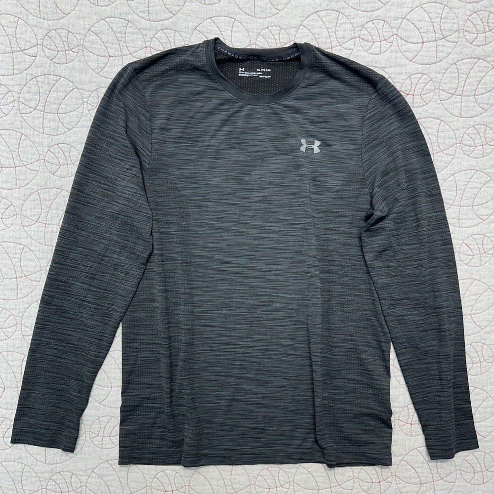 Under Armour Shirt Gray Space Dye Threadborne Seamless Long Sleeve / Men's XL